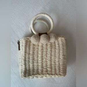 White Rafia Mini Bag